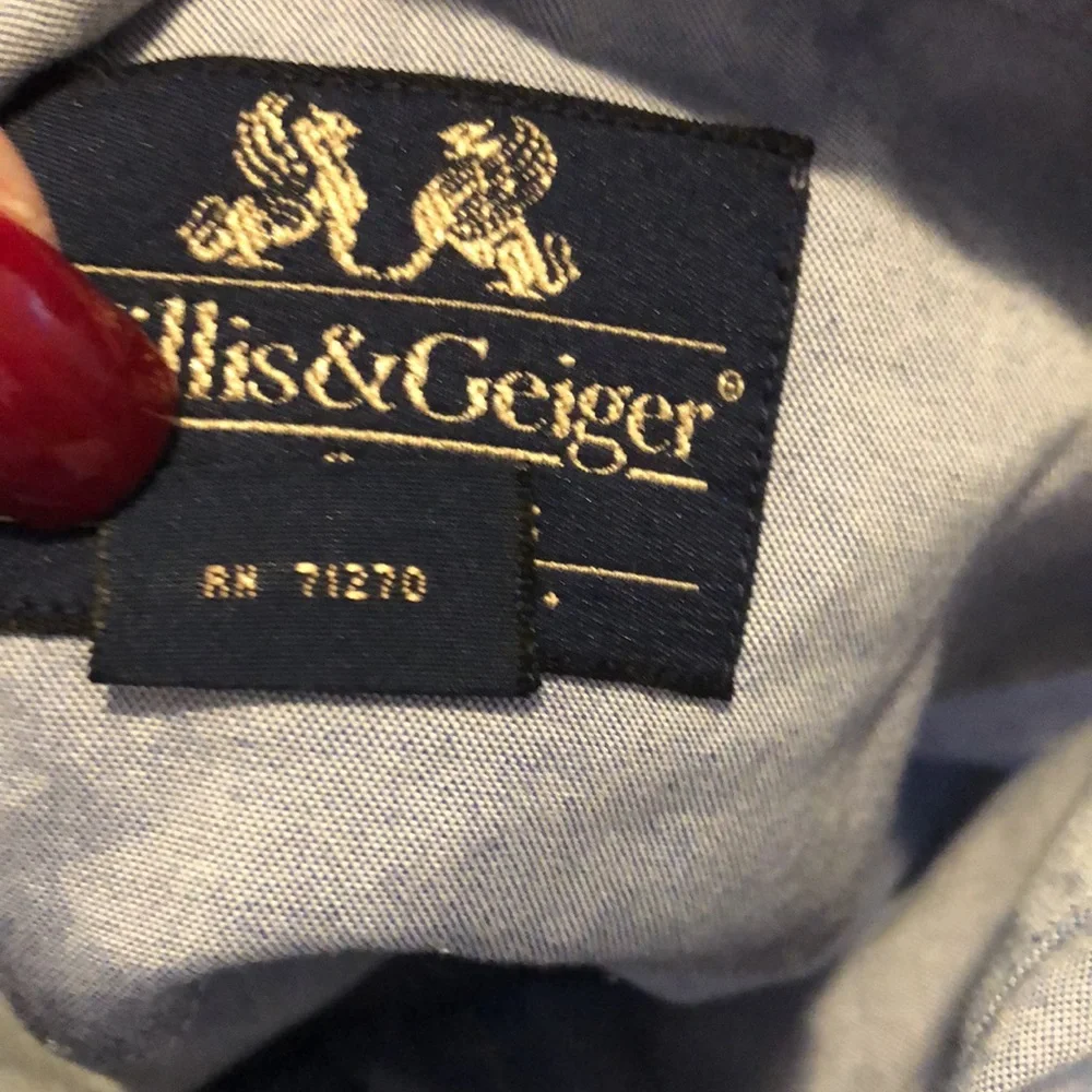 Willis & Geiger Outfitters Blue ButtonSown Mens Size 17.5”, 35 - Picture 8 of 15